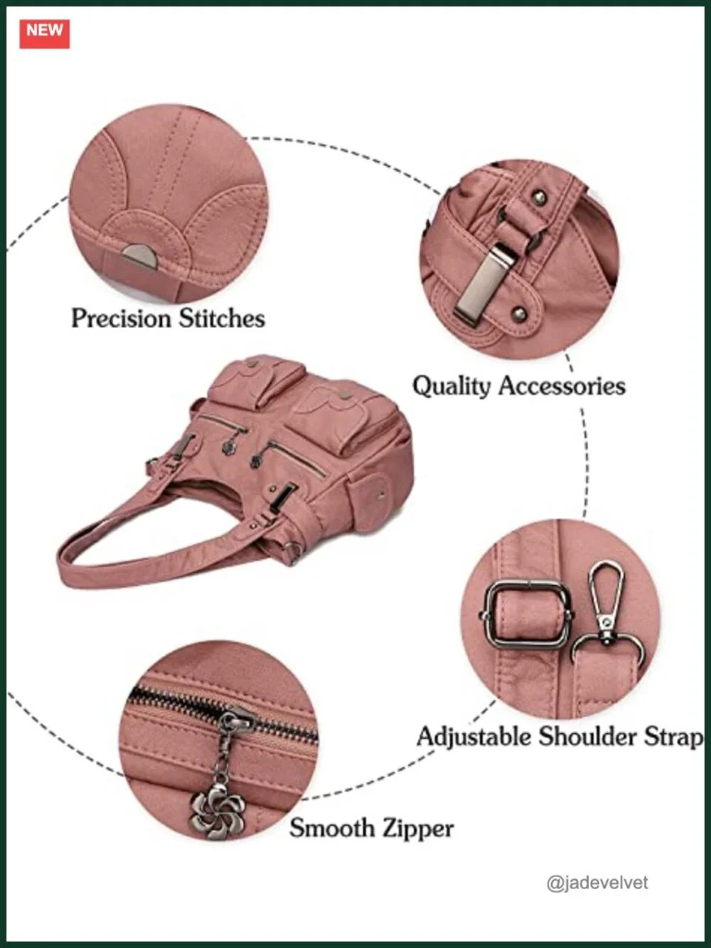 Large Hobo Bag Women's Crossbody Shoulder Purse Vegan Leather Satchel